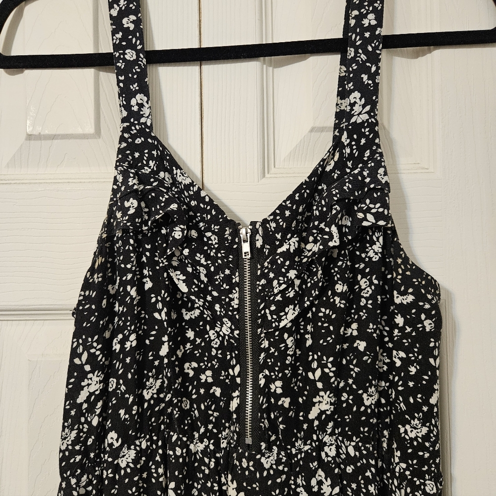 Black and White Floral Maxi Dress